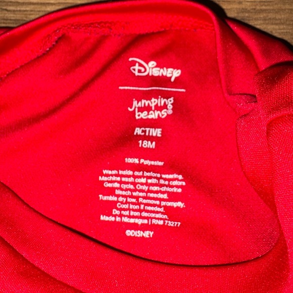 Disney Mickey Mouse Red Long Sleeve Shirt - Picture 2 of 2